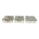 Set of 3 Cubic Glass Candle Holders