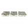 Set of 3 Cubic Glass Candle Holders