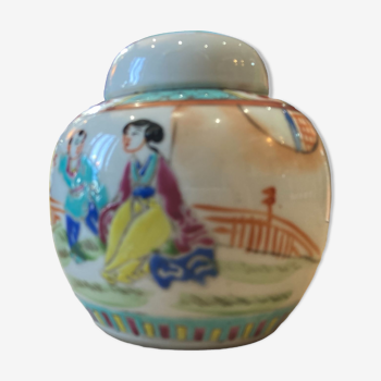 Petit pot à gingembre chinois en porcelaine