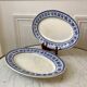 Duo of oval flat terre de fer u&c sarreguemines model "syrah" late nineteenth