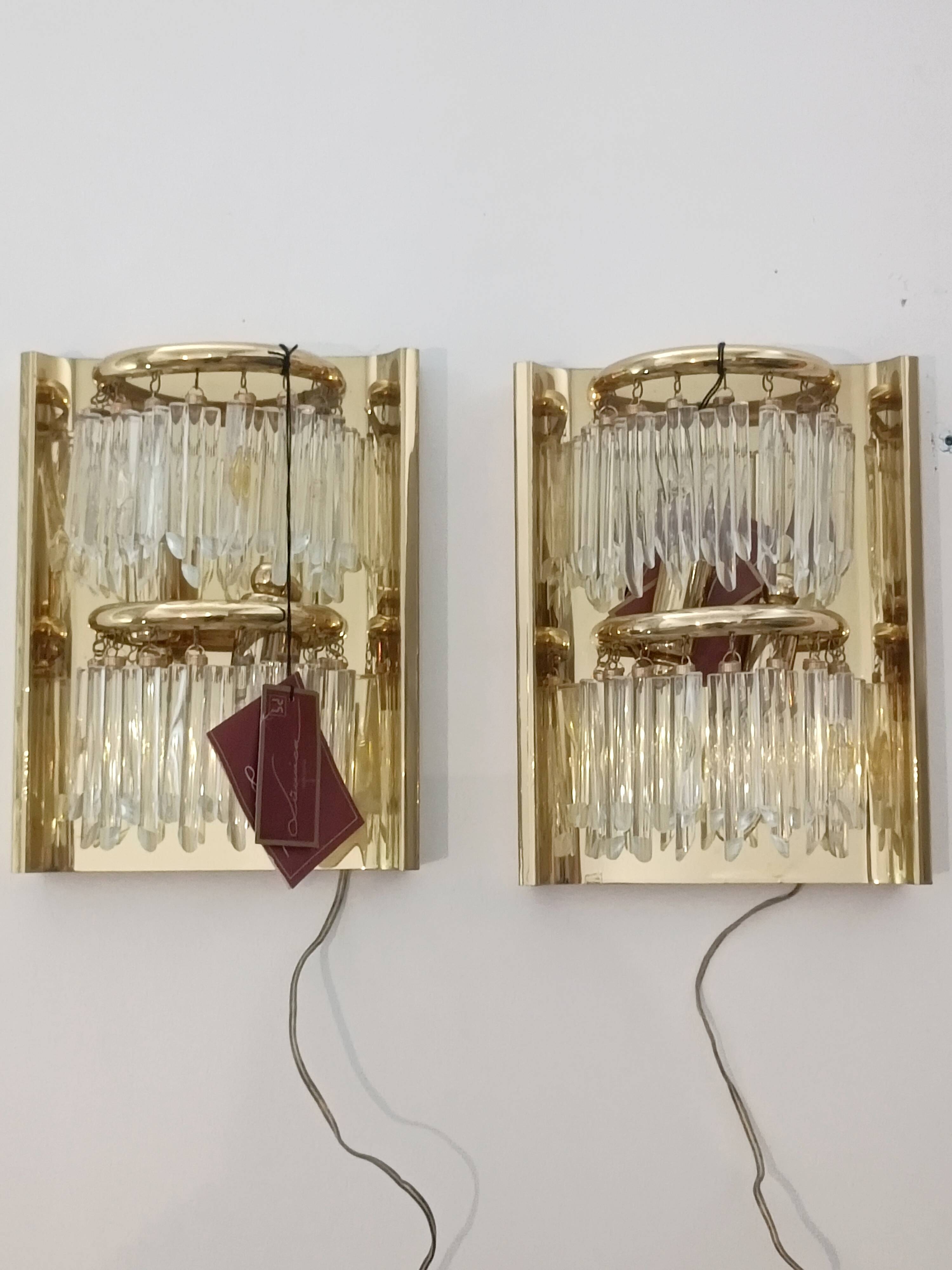 Pair of wall sconces by Lumica 1970s