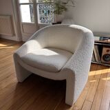 Fauteuil bouclette blanc Shona Made