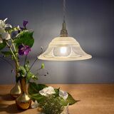 Vintage glass flower pattern lampshade pendant light