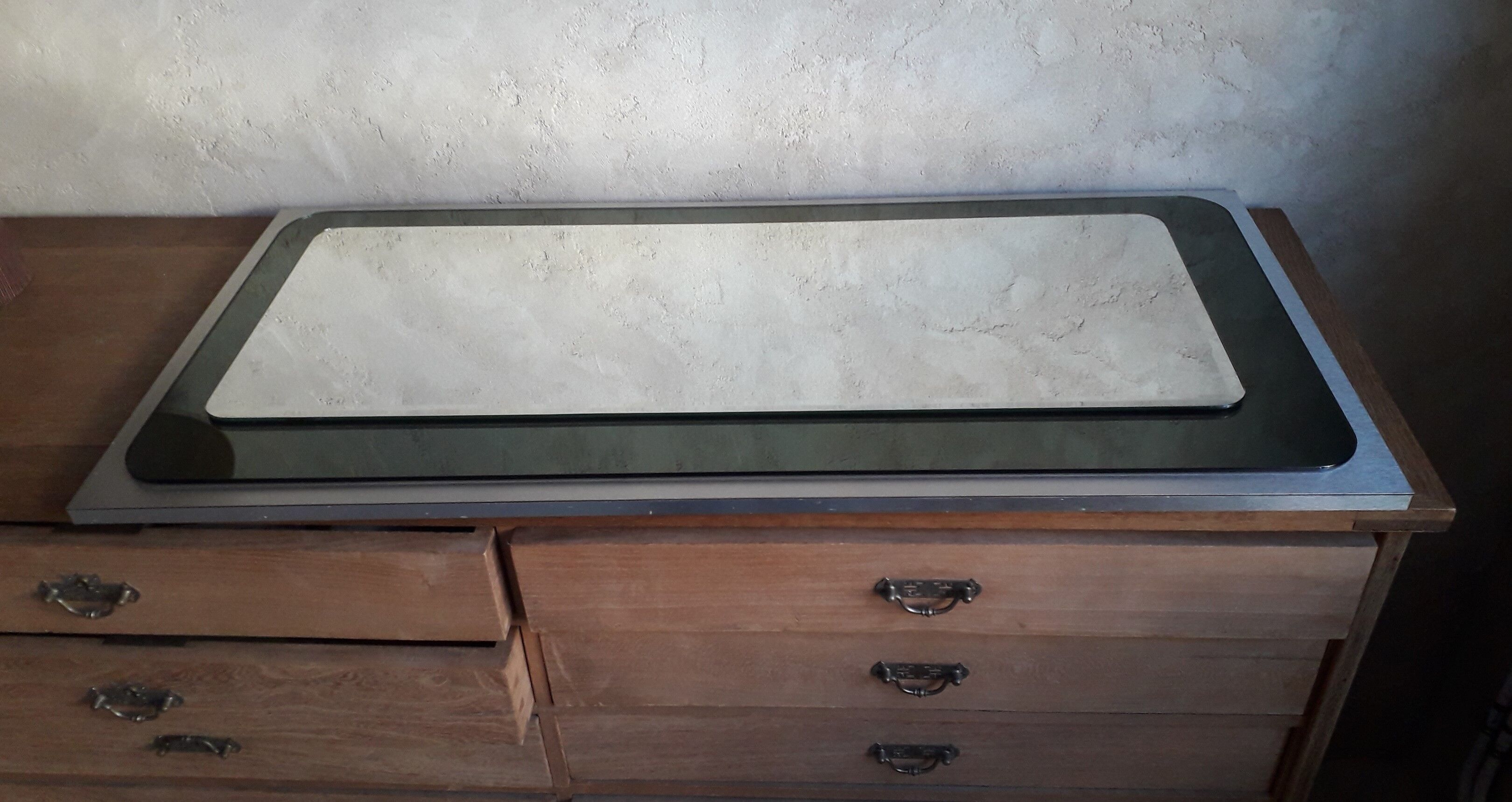 70s two-tone mirror - 97x46cm