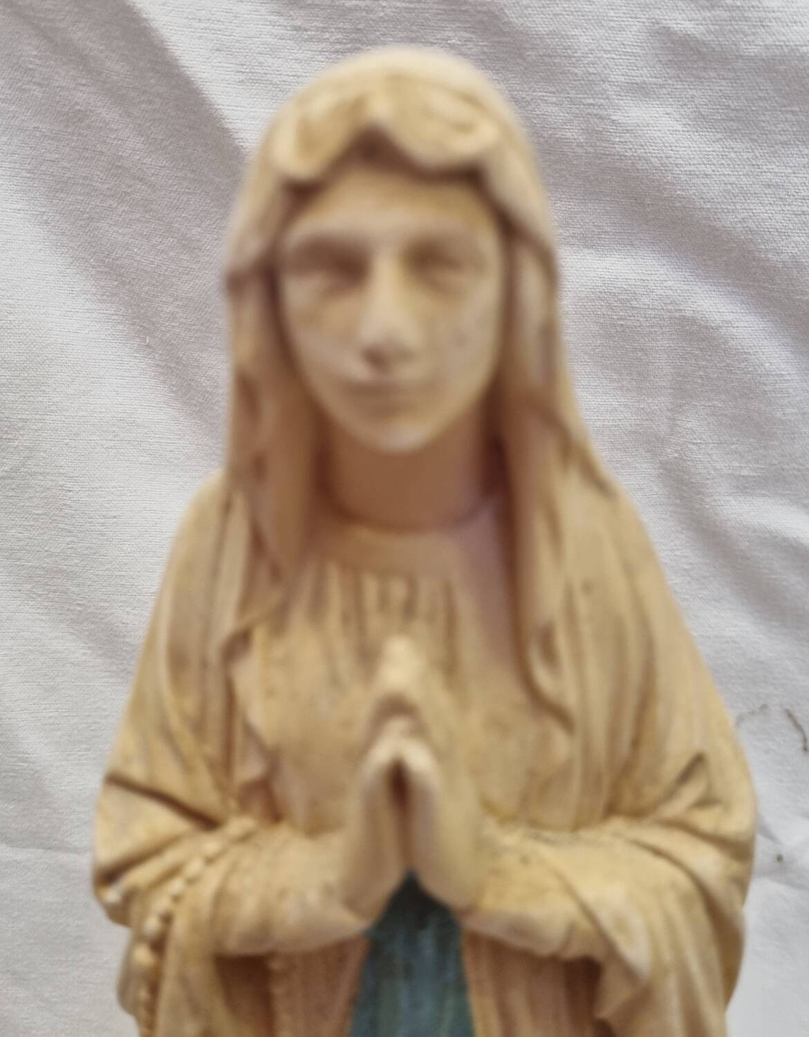 Virgin Mary in solid plaster