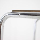 1960s tubular chrome plated side table, czechoslovakia