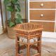 Bamboo and rattan pedestal table