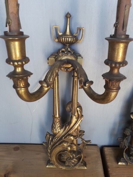 Paire d'applique en bronze st Louis XVI ep XIXem