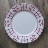 Earthenware serving plate with cherry decoration