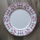 Earthenware serving plate with cherry decoration