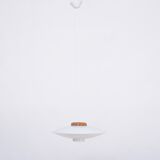 White Mid-Century Modern pendant model "Ufo" by Uno and Östen Kristiansson