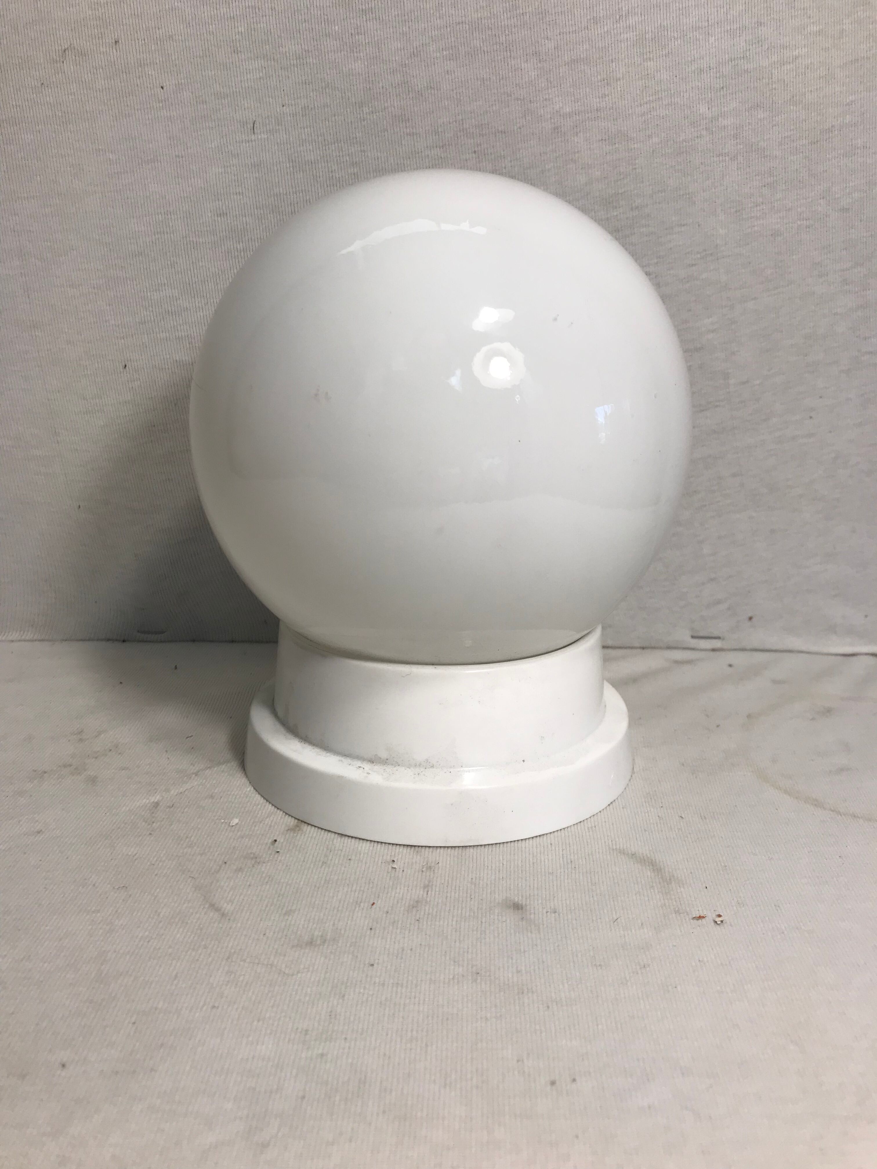 White opaline glass ball