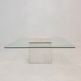 Italian travertine coffee table 1980s