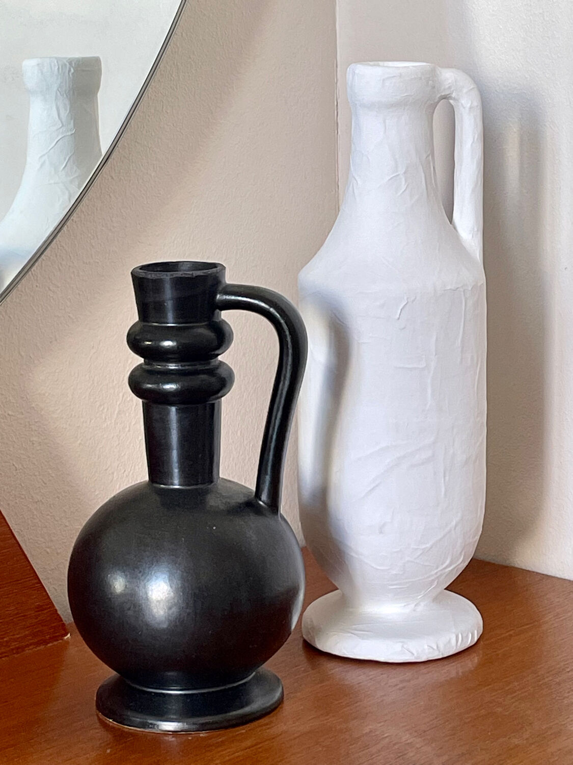 Papier-mâché style vase