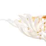 Lustre à feuilles en laiton & verre de Murano 1970s