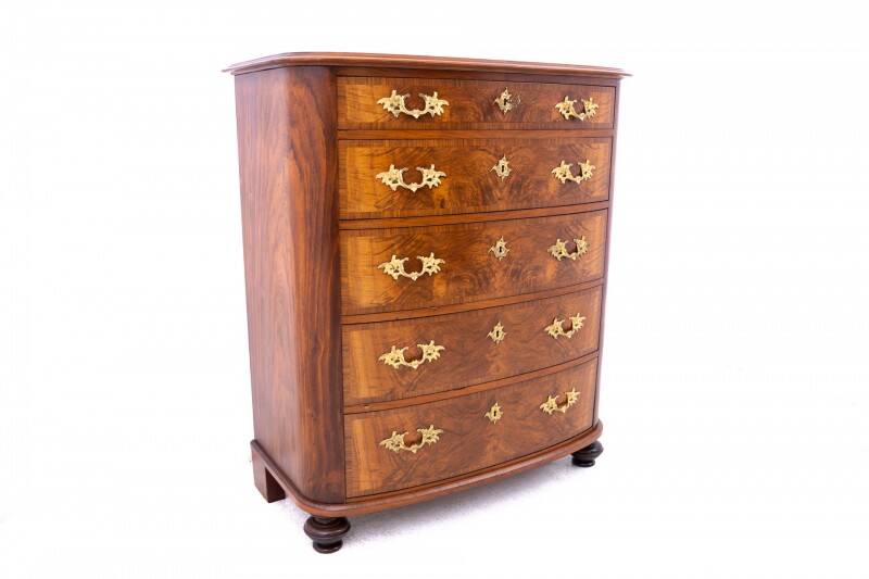 Antique chest of drawers, Northern Europe, circa 1860. After renovation.