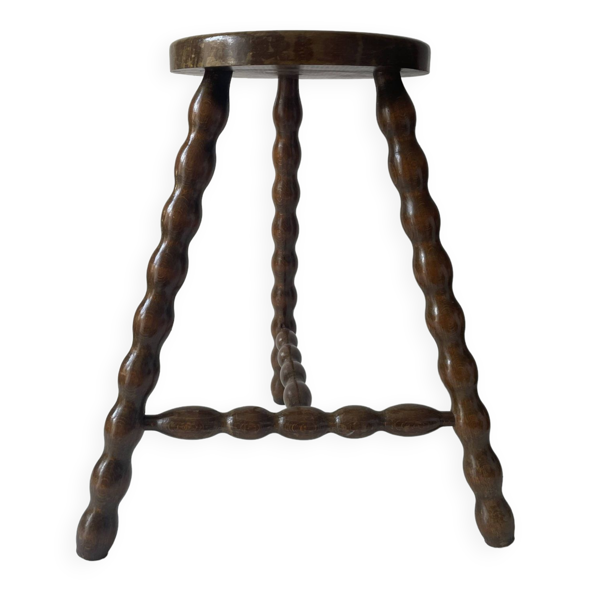 Wooden tripod stool