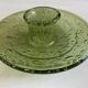 Biot candle holder in lime green bubbled glass 1970