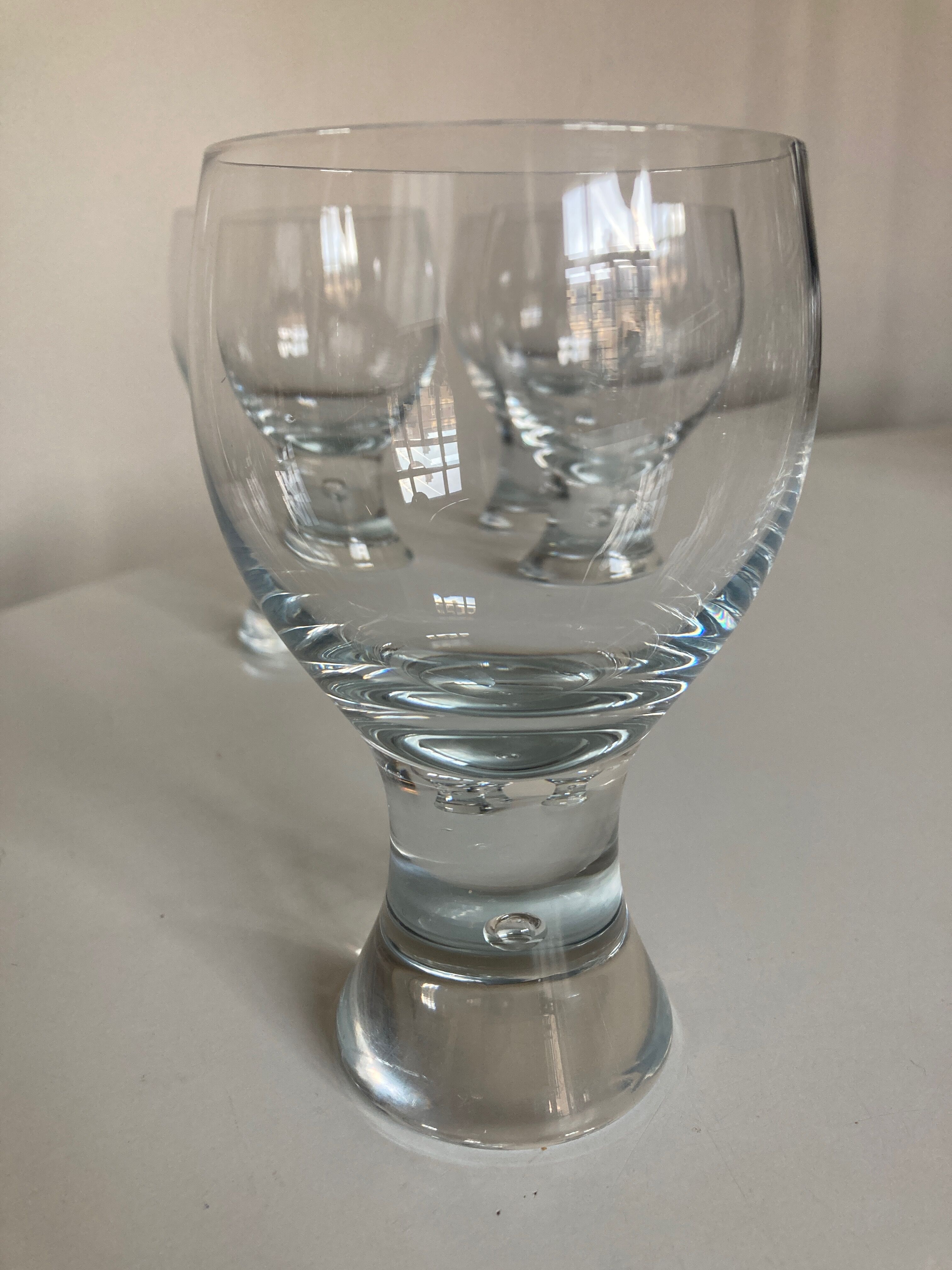 Set of 4 glasses Rondo by Kosta Boda Sweden 1970