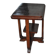 Art Deco coffee table in brown wood, 1930s, U-shaped base and shelf.