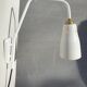 Fixed wall lamp offset 1950 white Ki-e-klair