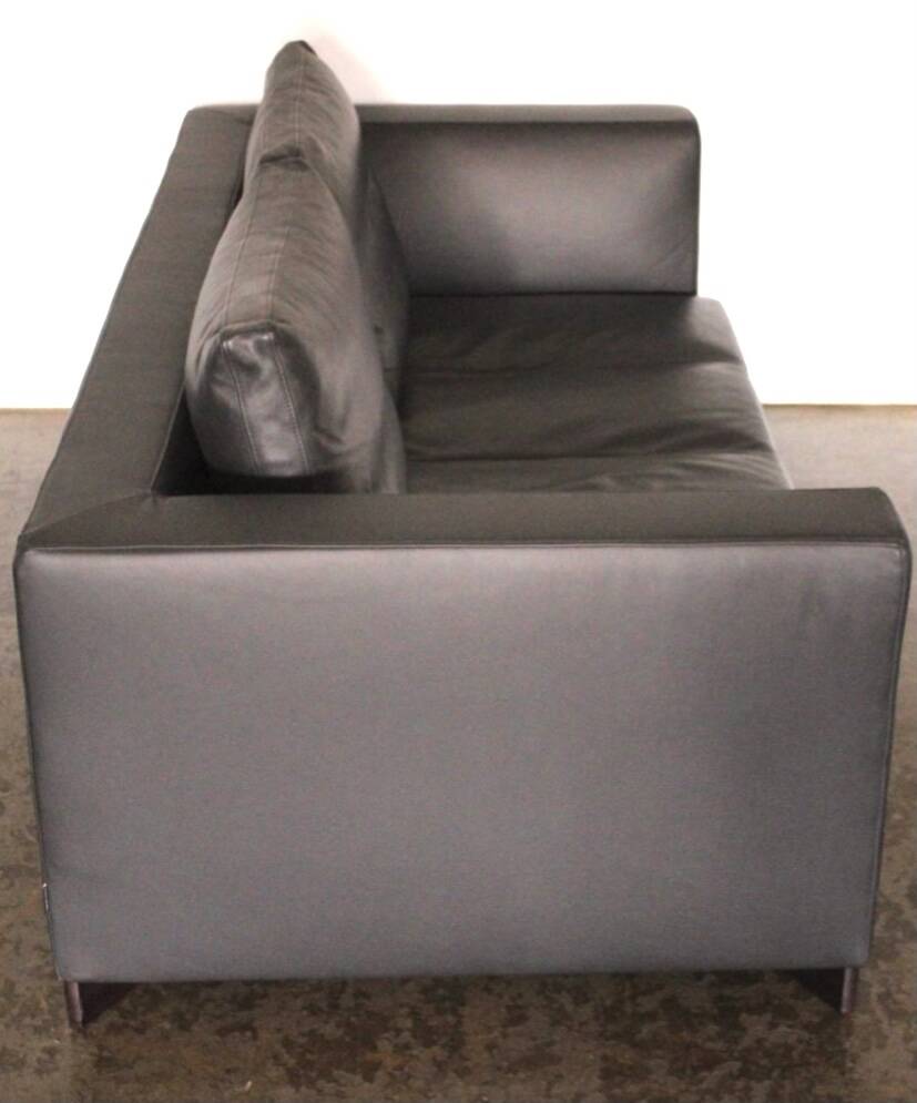 Feng black leather sofa by Didier Gomez for Ligne Roset