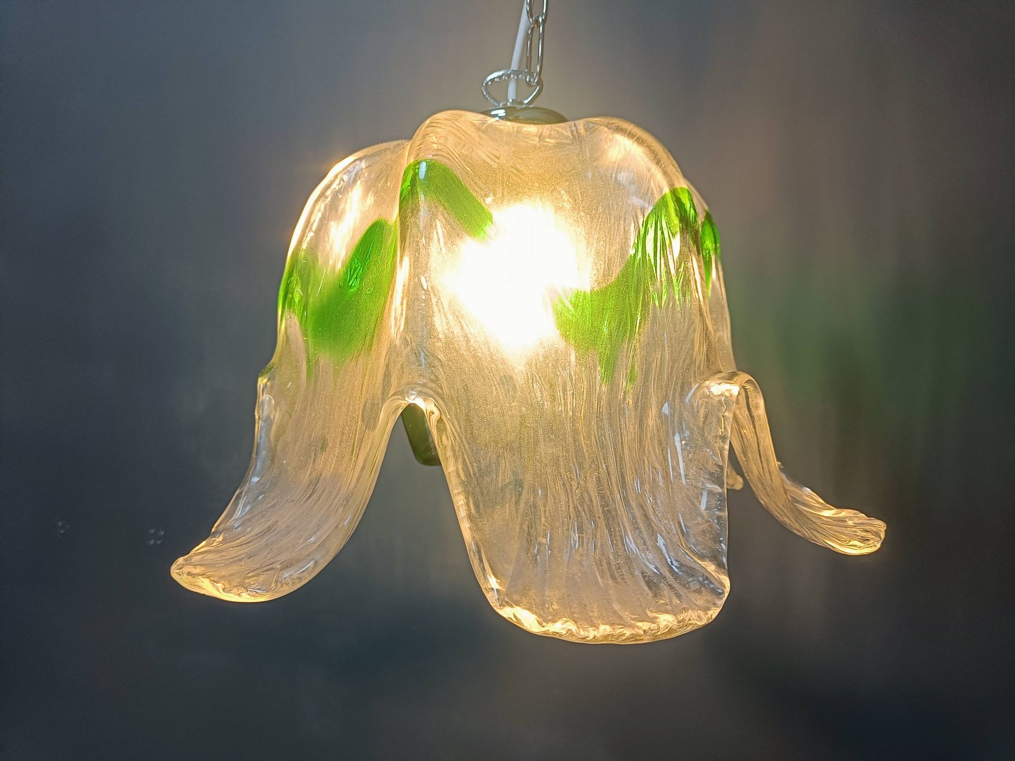 Suspension en verre de Murano, pour Mazzega, années 1960