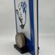 Paire de serre-livres vintage sculpturaux en pierre et laque noire