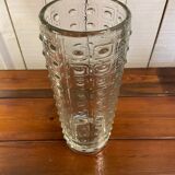 Cylindrical glass vase