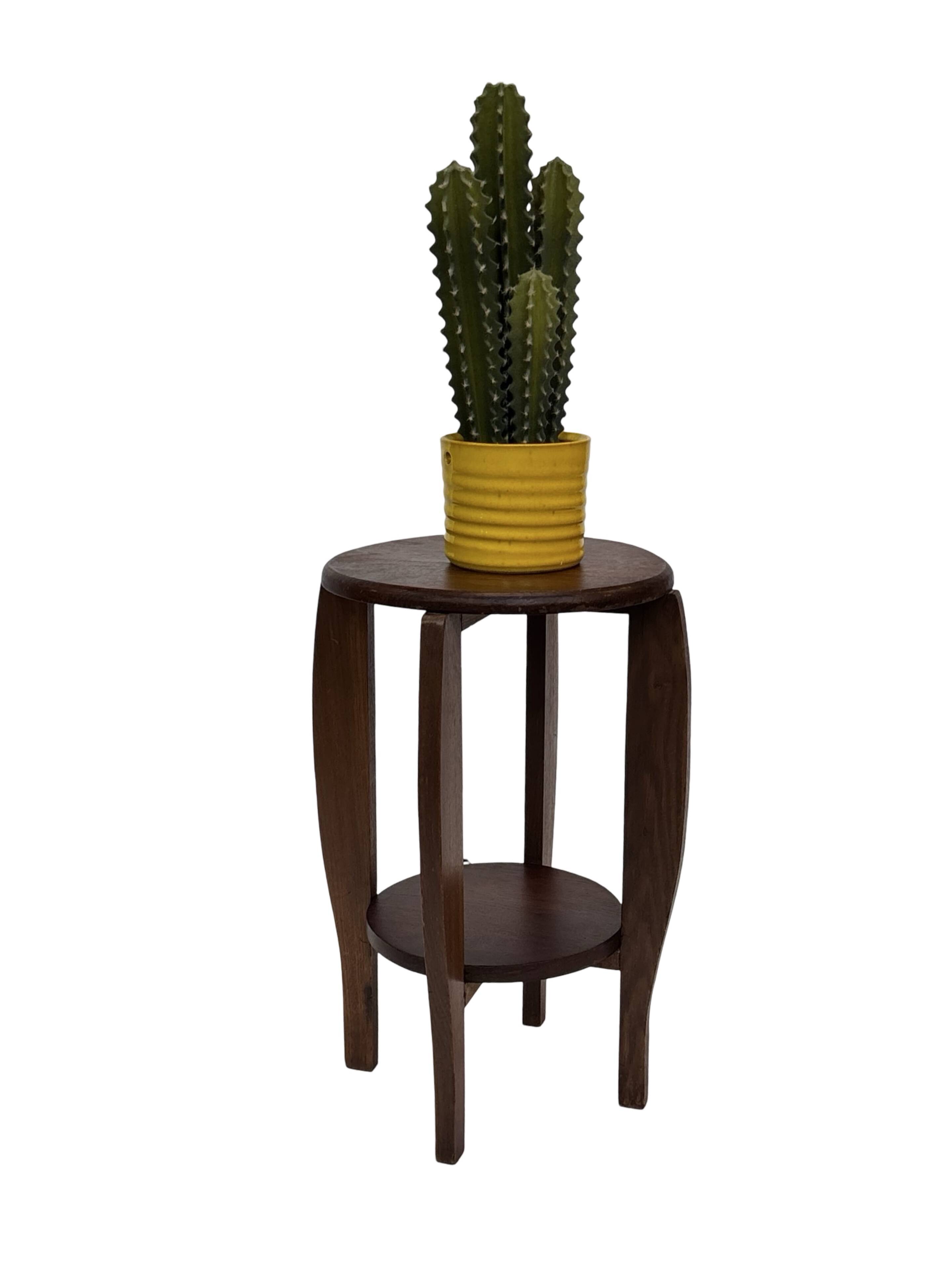 Art Deco Side Table Plant Table Oak 1950s Design