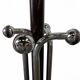 Vintage space age style floor standing coat rack with chrome/brown finish