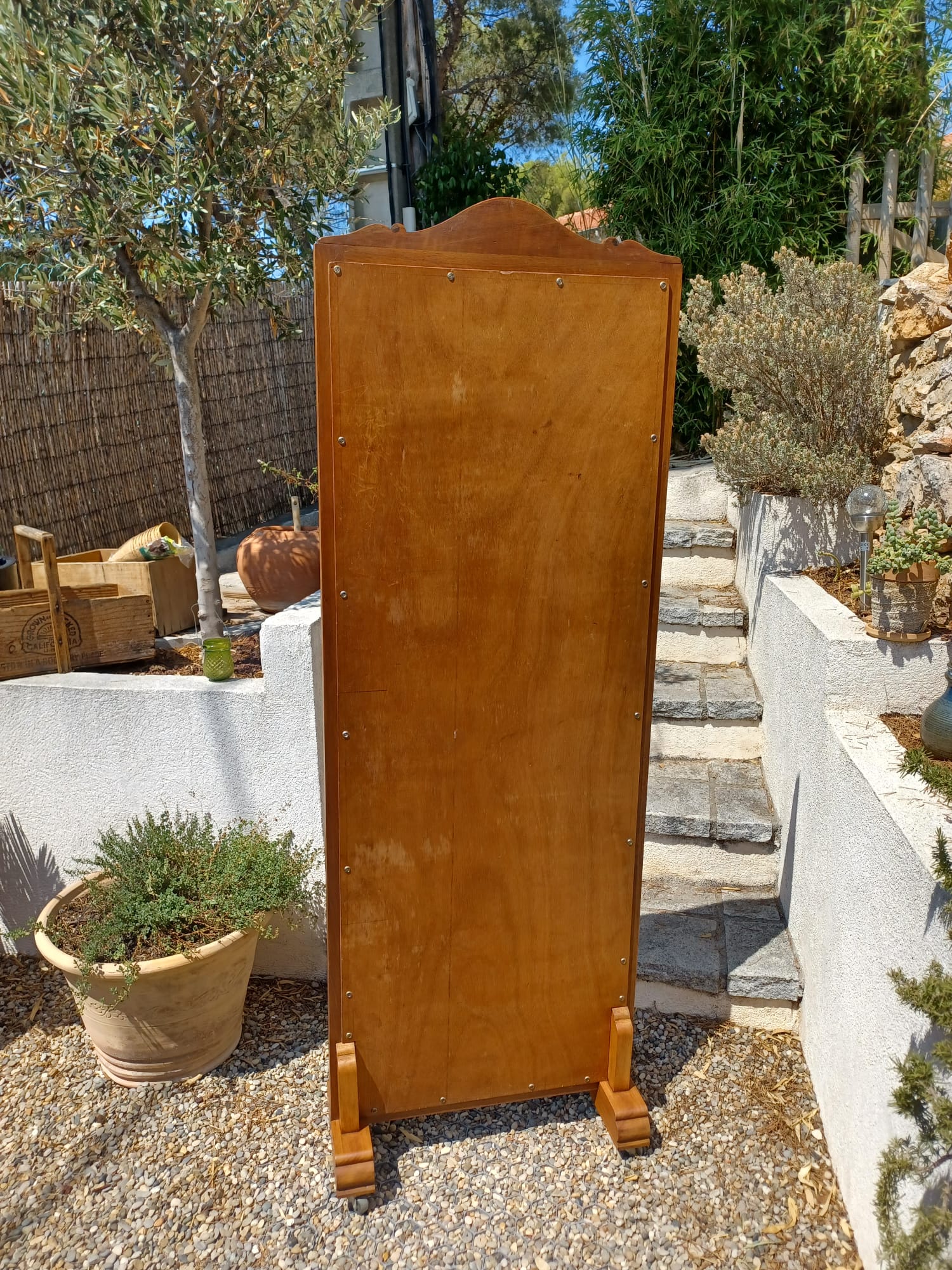 Psyche art-deco mirror on wheels