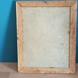 Mirror frame wood plaster carved stucco gilded patinated