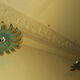 Set of 3 vintage vine leaf shaped pendant lights 1970s