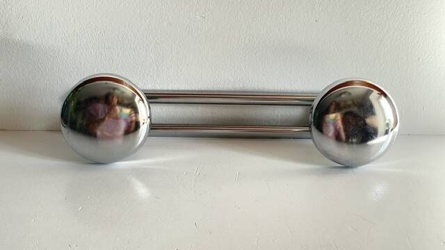 Vintage chrome metal coat stand