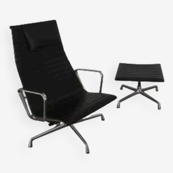 Fauteuil et repose-pied modèles E124 & E125 de Charles & Ray Eames