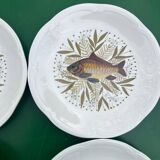 Gien - set of 5 fish plates