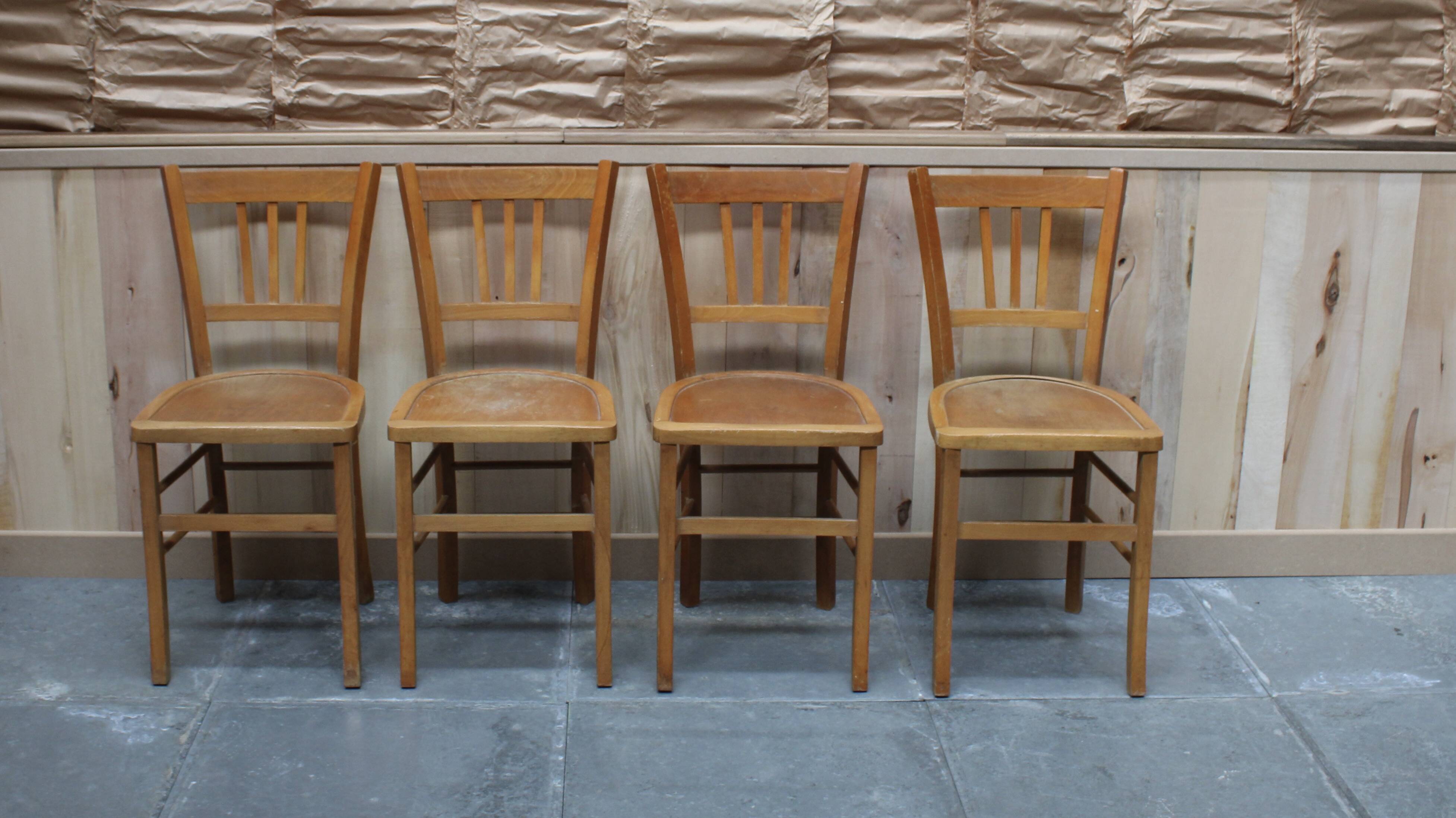 4 vintage bistro chairs