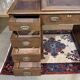 English oak graduated desk from the late 19th century.