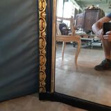 Large black and gold Napoleon III mirror 148X98