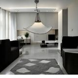 Large Black and White Murano Glass Light Pendant 1970’s