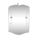 Bevelled mirror floral decoration