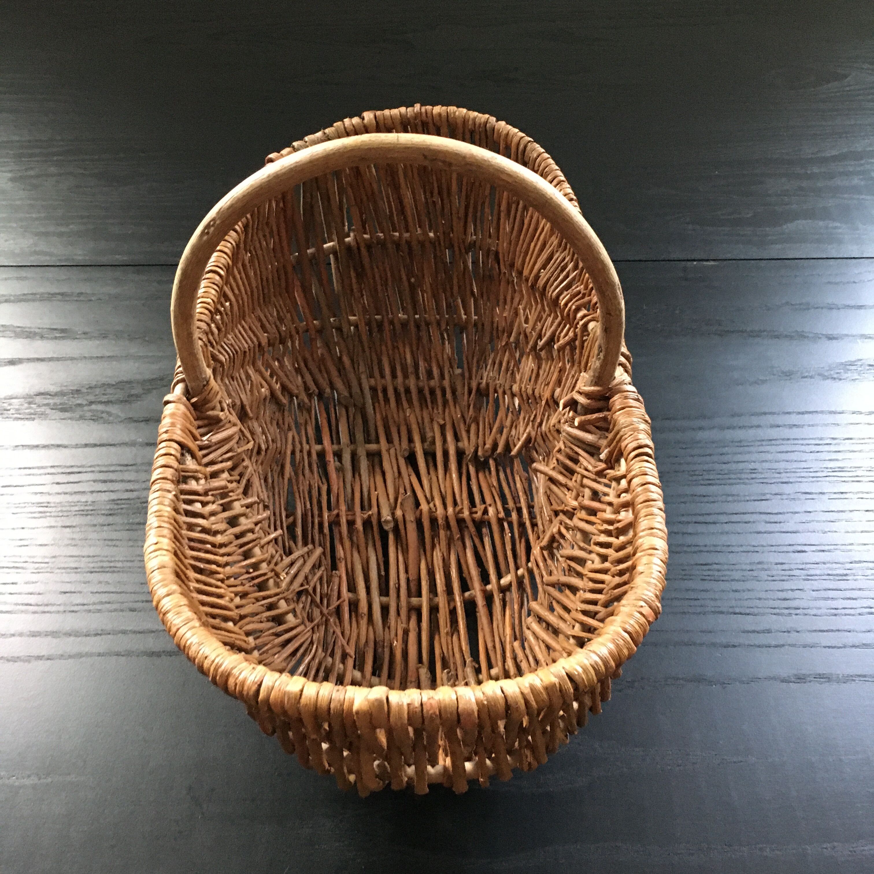 Panier récolte saule tressé