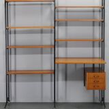 1970s Italian Teak Shelves Unit With Desk