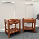 Pair of brutalist bedside tables