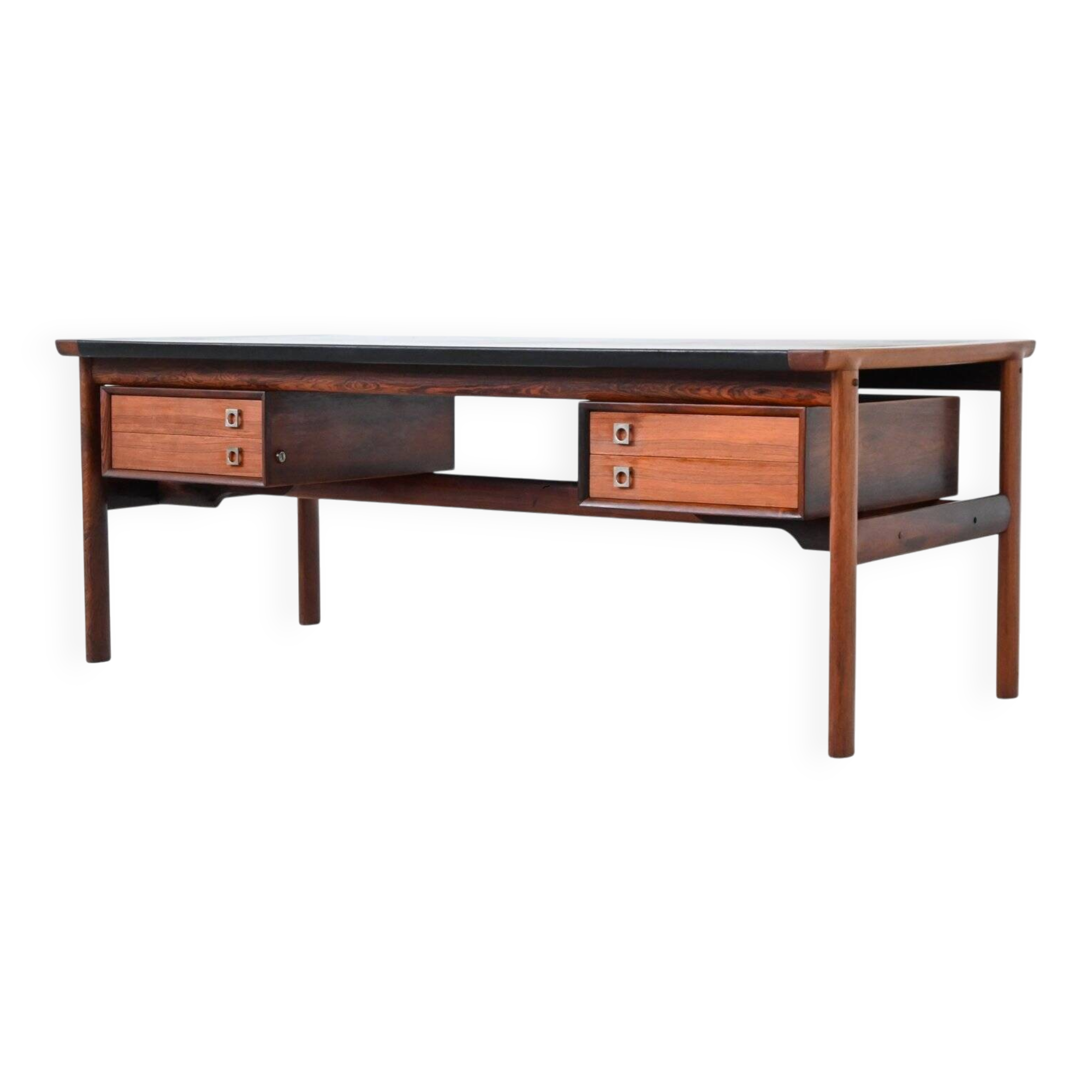 Arne Vodder desk in rosewood and leather Sibast Denmark 1960