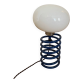 Blue spring lamp 70's + opaline