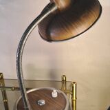 small desk lamp 1950 a 60 aluminum faux wood original electricity works well, rep breed