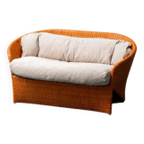 Divano 2 posti intrecciato di tito angoli anni ’90 vintage modernariato