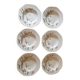 6 soup plates in vintage Spanish potensa earthenware